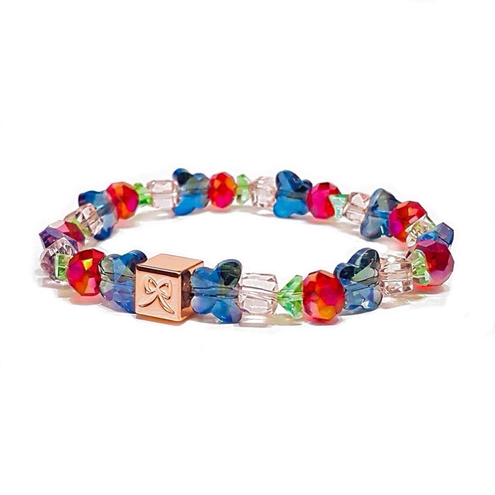 Gamer Series [PS] Red X Blue X Pink X Green Crystal Beaded Bracelet Hilyson